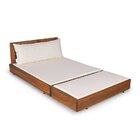 Sofá Chaise Com Puff Rustic Versatti Nogueira