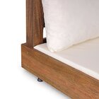 Sofá Chaise Com Puff Rustic Versatti Nogueira