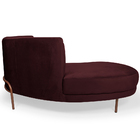 Sofá Chaise Esquerdo Sala De Estar Penélope Base Cobre Suede