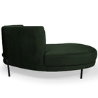 Sofá Chaise Esquerdo Sala De Estar Penélope Base Preto Veludo