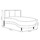 Sofá Chaise Lado Direito Downey Sala De Estar Bouclê Preto G1