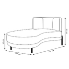 Sofá Chaise Lado Esquerdo Downey Sala De Estar Veludo Cinza G