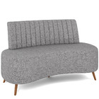 Sofá Chaise Living 2 Lugares 135cm Para Sala Cayman K01 Linho