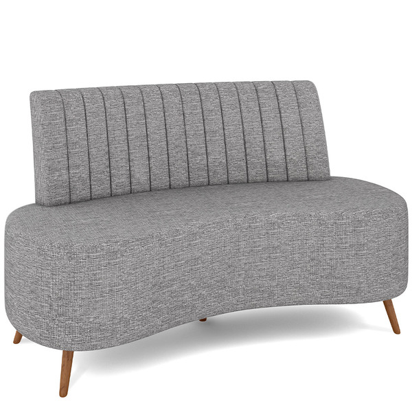 Sofá Chaise Living 2 Lugares 135cm Para Sala Cayman K01 Linho