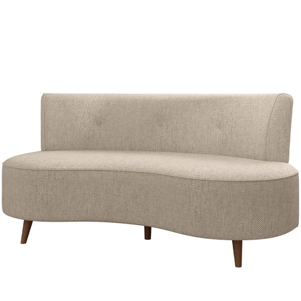 Sofá Chaise Living 2 Lugares 135cm Para Sala Istambul K01 Lin