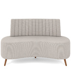 Sofá Chaise Living 2 Lugares 160cm Para Sala Cayman K01 Linho