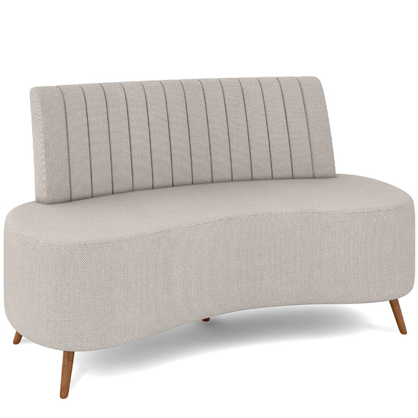 Sofá Chaise Living 2 Lugares 160cm Para Sala Cayman K01 Linho