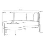 Sofá Chaise Longue Para Sala De Estar Ferrara Veludo Telha -