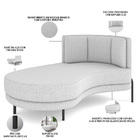 Sofá Chaise Longue Sala De Estar Living Lucca Esquerdo D02 Bo