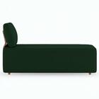 Sofá Chaise Modular 74cm Sala De Estar Rovier Veludo Verde Z3