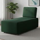 Sofá Chaise Modular 74cm Sala De Estar Rovier Veludo Verde Z3