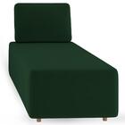 Sofá Chaise Modular 74cm Sala De Estar Rovier Veludo Verde Z3