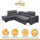 Sofá Chaise Retrátil Reclinável De Canto  280 X 220cm Pillow