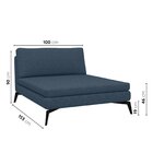 Sofá Chaise Sem Braço 100cm Calla Cabecasa Madeiraoriginals A