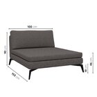 Sofá Chaise Sem Braço 100cm Calla Cabecasa Madeiraoriginals G