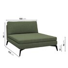 Sofá Chaise Sem Braço 100cm Calla Cabecasa Madeiraoriginals V