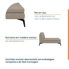 Sofá Chaise Sem Braço 75cm Calla Cabecasa Madeiraoriginals Be