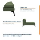 Sofá Chaise Sem Braço 85cm Calla Cabecasa Madeiraoriginals Ve