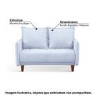 Sofá Charlote Com Pés Em Madeira 134 Cm- Cinza Mescla