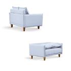 Sofá Charlote Com Pés Em Madeira 134 Cm- Cinza Mescla