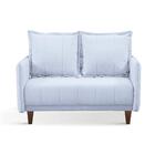 Sofá Charlote Com Pés Em Madeira 134 Cm- Cinza Mescla