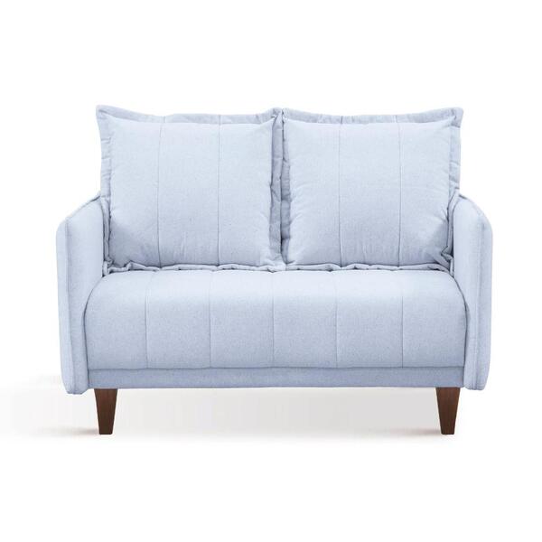 Sofá Charlote Com Pés Em Madeira 134 Cm- Cinza Mescla