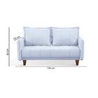 Sofá Charlote Com Pés Em Madeira 134 Cm- Cinza Mescla