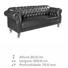 Sofá Chesterfield Duque 3 Lugares Couro Verde