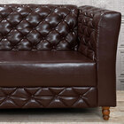 Sofá Chesterfield Em Courissimo 4 Lugares Marrom