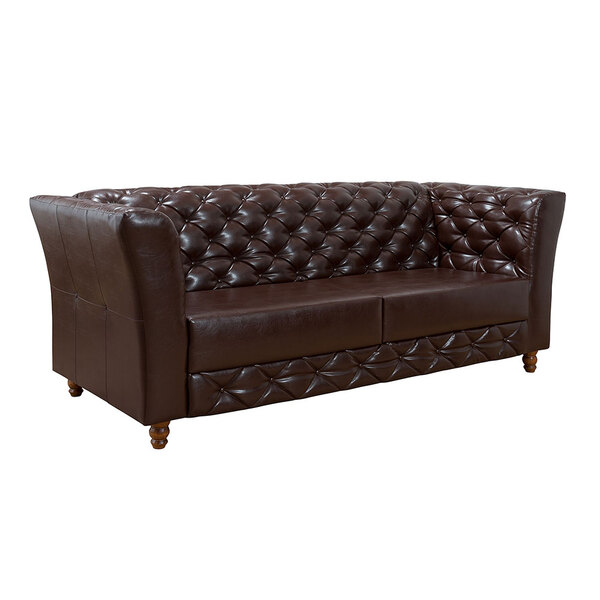 Sofá Chesterfield Em Courissimo 4 Lugares Marrom