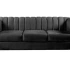 Sofá Chesterfield Realeza 3 Lugares Decoração Retrô Preto