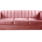 Sofá Chesterfield Realeza 3 Lugares Decoração Retrô Rosa
