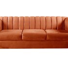 Sofá Chesterfield Realeza 3 Lugares Decoração Retrô Terracota