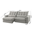 Sofá Classic Linho 02 Módulos 90 Cm B25 Cm Meu Sofá Online