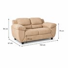 Sofá Clássico 2 Lugares Para Sala De Estar Bege