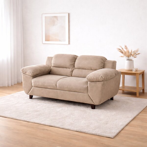 Sofá Clássico 2 Lugares Para Sala De Estar Bege