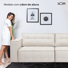 Sofá Clausi Retrátil 2,70m 4 Lugares Com Usb Linho Molas Ensa