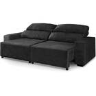 Sofá Coimbra Retrátil E Reclinável 4 Lugares - Golden - Preto