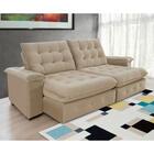 Sofá Coliseu 2,00m Retrátil E Reclinável Super Pillow  - Bege