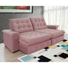 Sofá Coliseu 2,00m Retrátil E Reclinável Super Pillow  - Rosê