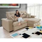 Sofá Coliseu 2.30m Retrátil E Reclinável Super Pillow - Bege