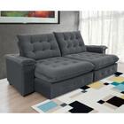 Sofá Coliseu 2.30m Retrátil E Reclinável Super Pillow - Chumbo