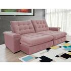 Sofá Coliseu 2.60m Retrátil E Reclinável Super Pillow - Rosê
