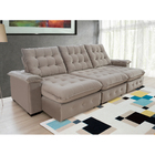 Sofá Coliseu 2.90m Retrátil E Reclinável Super Pillow - Avelã