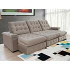 Sofá Coliseu 3.10m Retrátil E Reclinável Super Pillow - Avelã