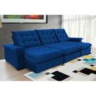 Sofá Coliseu 3.40m Retrátil E Reclinável Super Pillow - Azul