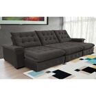 Sofá Coliseu 3.70m Retrátil E Reclinável Super Pillow - Marrom