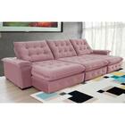 Sofá Coliseu 3.70m Retrátil E Reclinável Super Pillow - Rosê