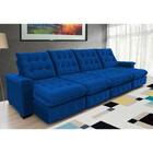 Sofá Coliseu 4.00m Retrátil E Reclinável Super Pillow - Azul