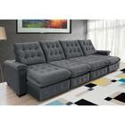 Sofá Coliseu 4.00m Retrátil E Reclinável Super Pillow - Chumbo